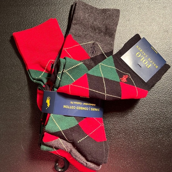 Polo Ralph Lauren Argyle Dress Socks Assorted 3-Pack - Picture 1 of 6